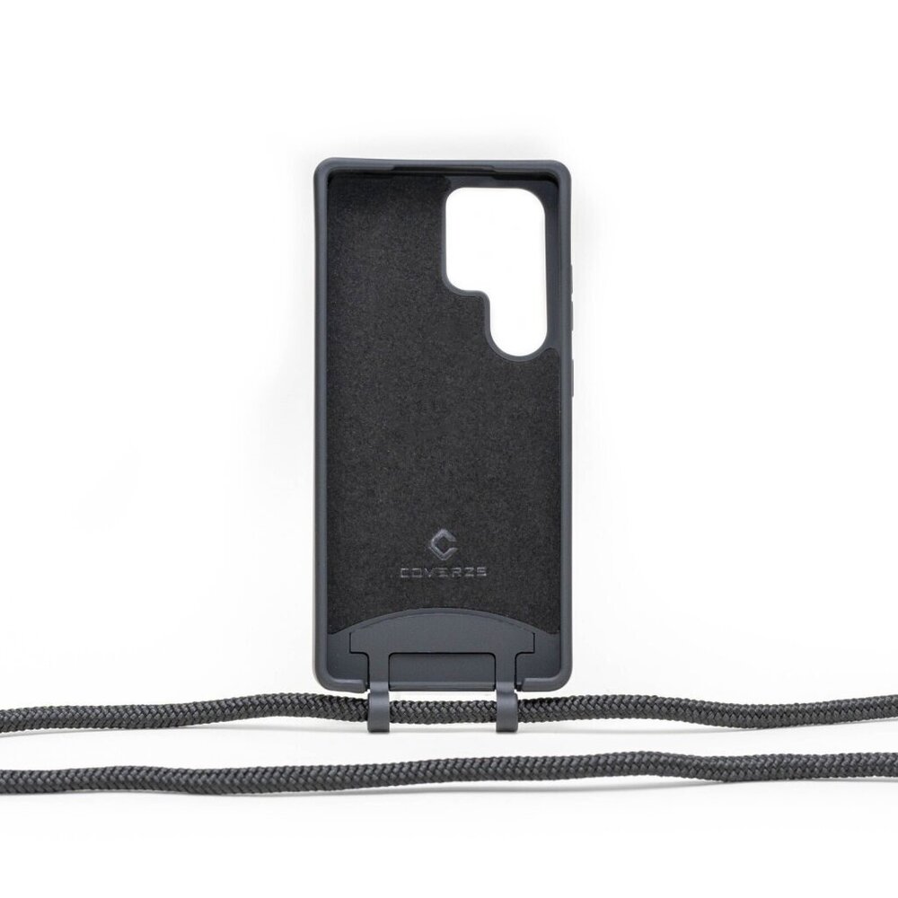 Coverzs Coverzs Samsung Galaxy S25 Ultra Silikonhülle mit Kord (Schwarz) Coverzs Coverzs Samsung Galaxy S25 Ultra Silikonhülle mit Kord (Schwarz)