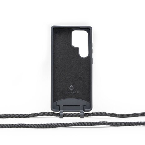 Coverzs Coverzs Samsung Galaxy S25 Ultra Silikonhülle mit Kord (Schwarz) Coverzs Coverzs Samsung Galaxy S25 Ultra Silikonhülle mit Kord (Schwarz)