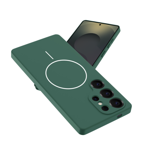 Coverzs Coverzs Samsung Galaxy S25 Ultra MagSafe Silikonhülle 'slim' (Dunkelgrün) Coverzs Coverzs Samsung Galaxy S25 Ultra MagSafe Silikonhülle 'slim' (Dunkelgrün)