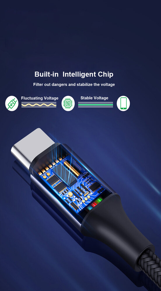 Coverzs Coverzs 100W USB-C braided Ladekabel - 0,5m (Schwarz) Coverzs Coverzs 100W USB-C braided Ladekabel - 0,5m (Schwarz)