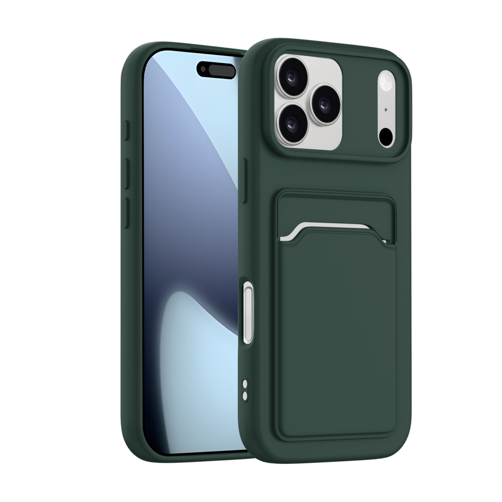 ShieldCase® ShieldCase iPhone 17 Pro Max Silikonhülle mit kartenfach (Dunkelgrün) ShieldCase® ShieldCase iPhone 17 Pro Max Silikonhülle mit kartenfach (Dunkelgrün)
