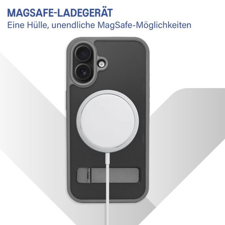 Coverzs Coverzs iPhone 16 matte MagSafe Hülle mit Standard (Schwarz) Coverzs Coverzs iPhone 16 matte MagSafe Hülle mit Standard (Schwarz)