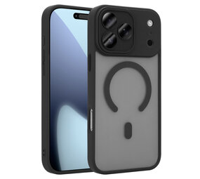 Coverzs iPhone 17 Pro Max mattes MagSafe Hülle mit Kameraschutz (Schwarz)