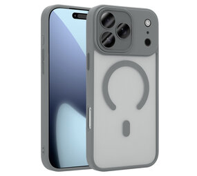 Coverzs iPhone 17 Pro Max mattes MagSafe Hülle mit Kameraschutz (Grau)