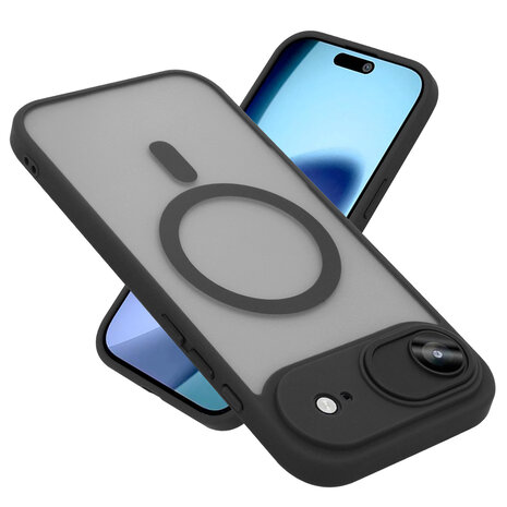 Coverzs Coverzs iPhone Air Mattes MagSafe Hülle mit Kameraschutz (Schwarz)