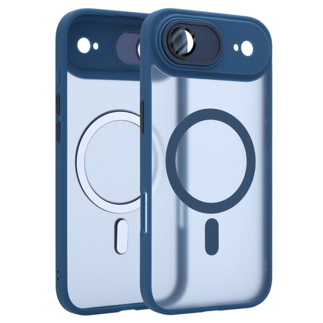 Coverzs Coverzs iPhone Air Mattes MagSafe Hülle mit Kameraschutz (Dunkelblau)