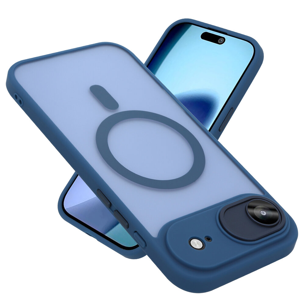 Coverzs Coverzs iPhone Air Mattes MagSafe Hülle mit Kameraschutz (Dunkelblau)