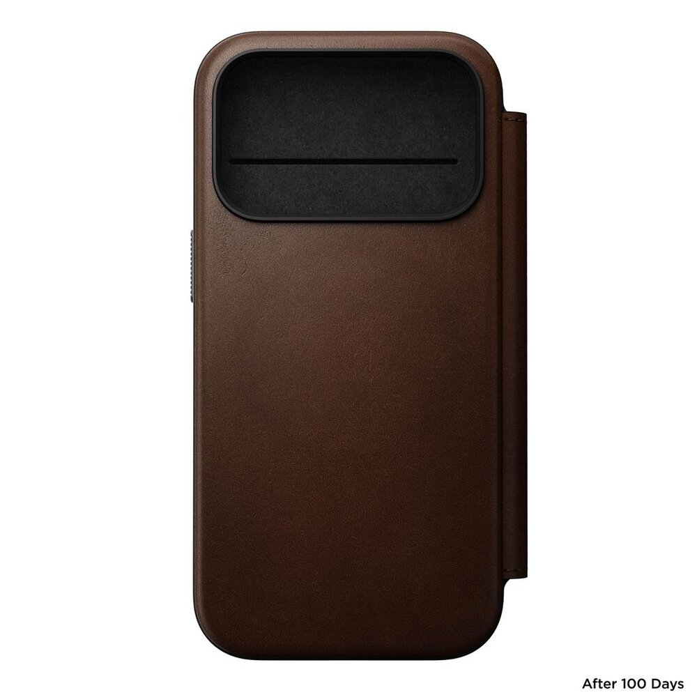 Nomad Nomad iPhone 17 Pro Modern Leather Folio case (Braun)