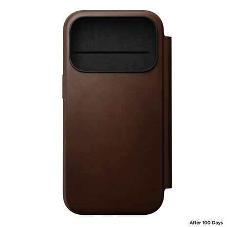 Nomad Nomad iPhone 17 Pro Modern Leather Folio case (Braun)