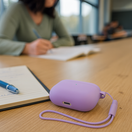 ShieldCase® ShieldCase Airpods Pro 3 Silikonhülle mit Kord (paars)