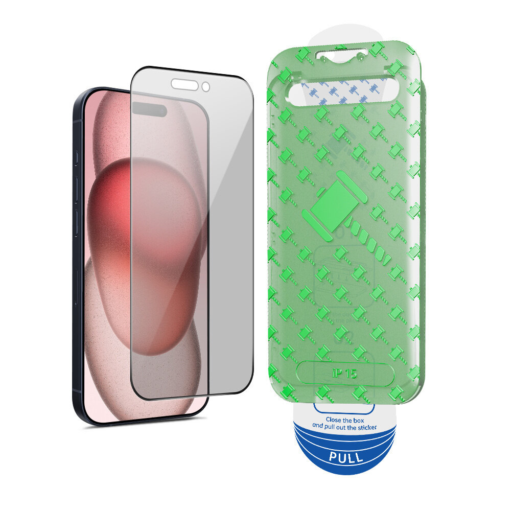 Coverzs Coverzs iPhone 15 Privacy Displayschutz aus gehärtetem Glas mit Rahmen (2-Pack) Coverzs Coverzs iPhone 15 Privacy Displayschutz aus gehärtetem Glas mit Rahmen (2-Pack)