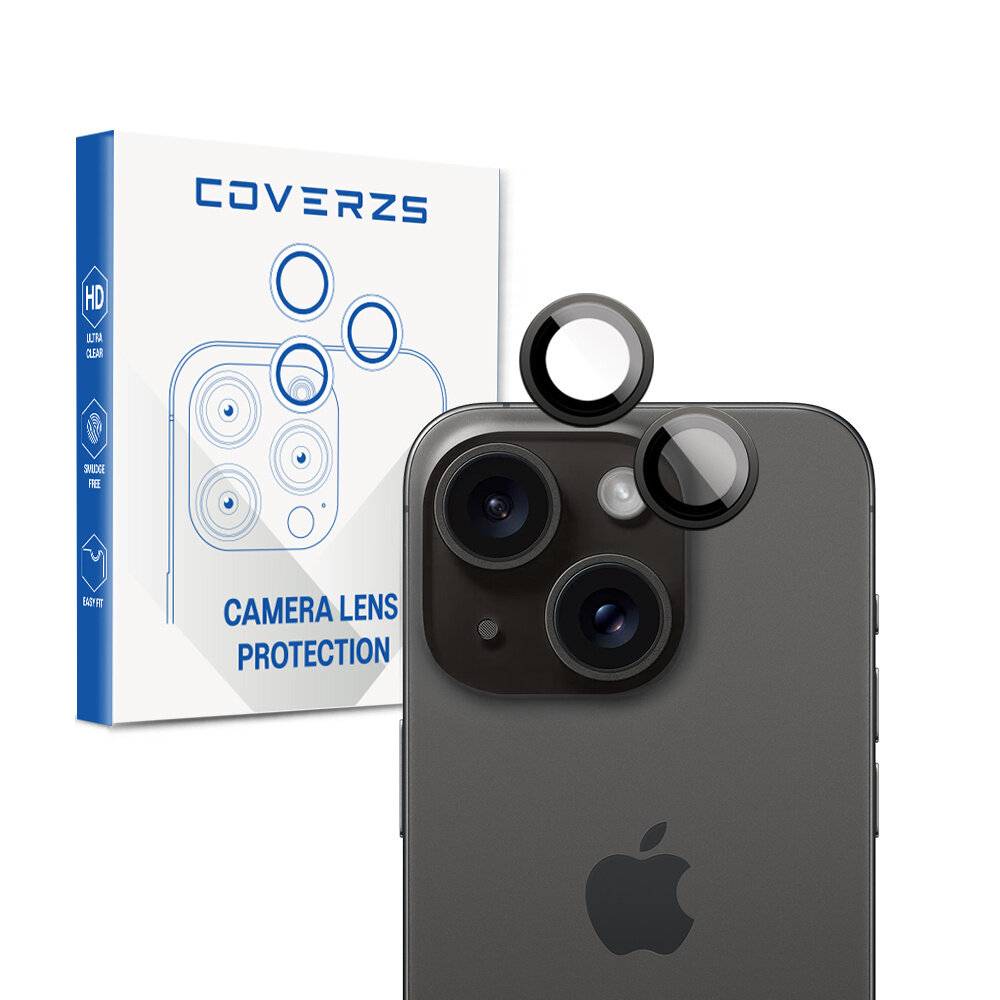 Coverzs Coverzs iPhone 15 & 15 Plus Tempered Glass Kameraobjektivschutz