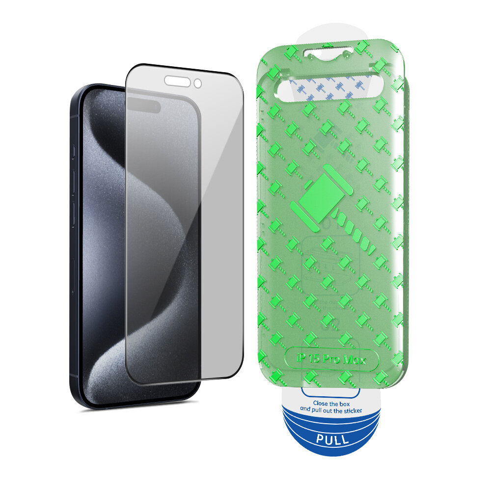 Coverzs Coverzs iPhone 15 Pro Max Privacy Displayschutz aus gehärtetem Glas mit Rahmen (2-Pack)