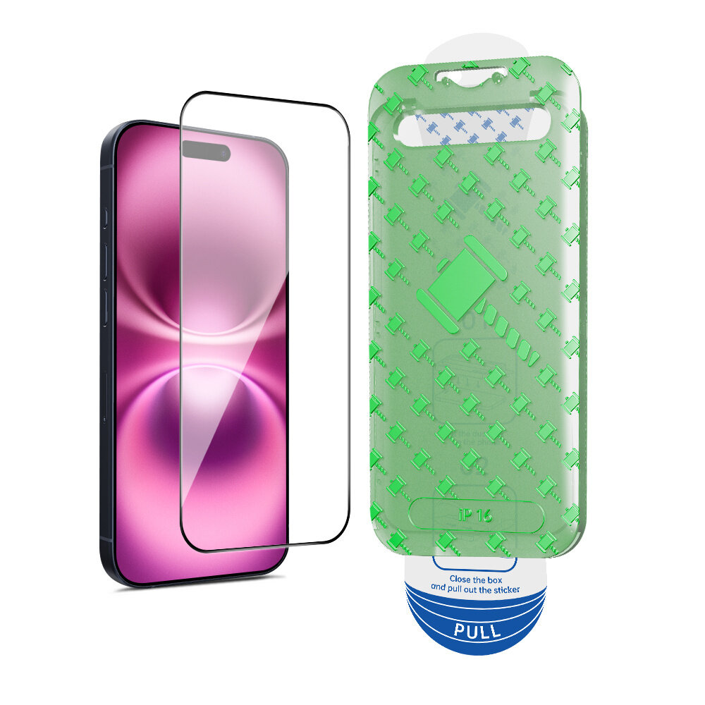Coverzs Coverzs iPhone 16 Displayschutz aus gehärtetem Glas mit Rahmen (2-Pack) Coverzs Coverzs iPhone 16 Displayschutz aus gehärtetem Glas mit Rahmen (2-Pack)