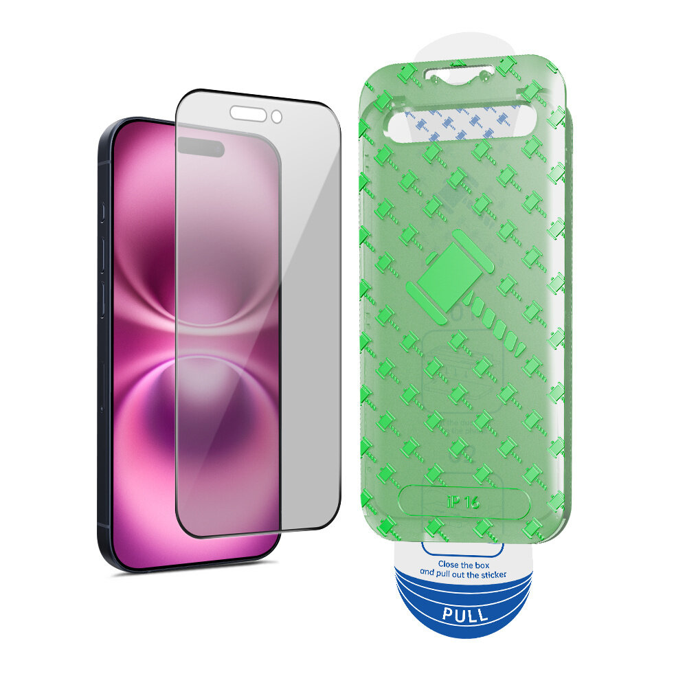 Coverzs Coverzs iPhone 16 Privacy Displayschutz aus gehärtetem Glas mit Rahmen (2-Pack) Coverzs Coverzs iPhone 16 Privacy Displayschutz aus gehärtetem Glas mit Rahmen (2-Pack)