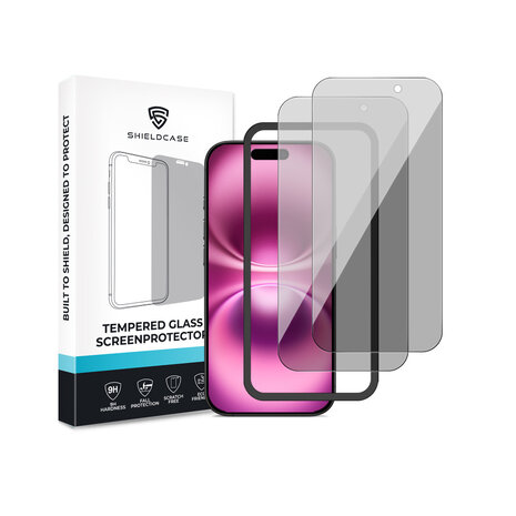 ShieldCase® ShieldCase iPhone 16 Privacy Tempered Glass Basic Displayschutz (2-Pack) ShieldCase® ShieldCase iPhone 16 Privacy Tempered Glass Basic Displayschutz (2-Pack)