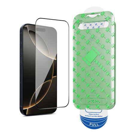 Coverzs Coverzs iPhone 16 Pro Displayschutz aus gehärtetem Glas mit Rahmen (2-Pack) Coverzs Coverzs iPhone 16 Pro Displayschutz aus gehärtetem Glas mit Rahmen (2-Pack)