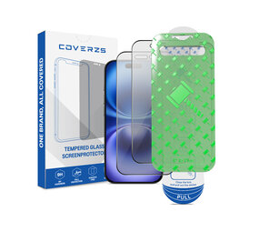 Coverzs iPhone 16 Plus Privacy Displayschutz aus gehärtetem Glas mit Rahmen (2-Pack) Coverzs iPhone 16 Plus Privacy Displayschutz aus gehärtetem Glas mit Rahmen (2-Pack)