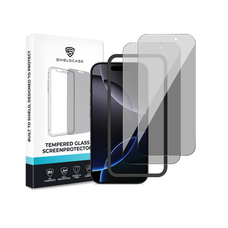 ShieldCase® ShieldCase iPhone 16 Pro Max Privacy Tempered Glass Basic Displayschutz (2-Pack) ShieldCase® ShieldCase iPhone 16 Pro Max Privacy Tempered Glass Basic Displayschutz (2-Pack)