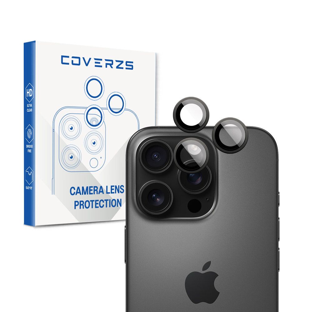 Coverzs Coverzs iPhone 16 Pro & 16 Pro Max Tempered Glass Kameraobjektivschutz