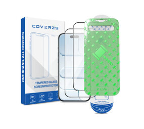 Coverzs iPhone Air Displayschutz aus gehärtetem Glas mit Rahmen (2-Pack)