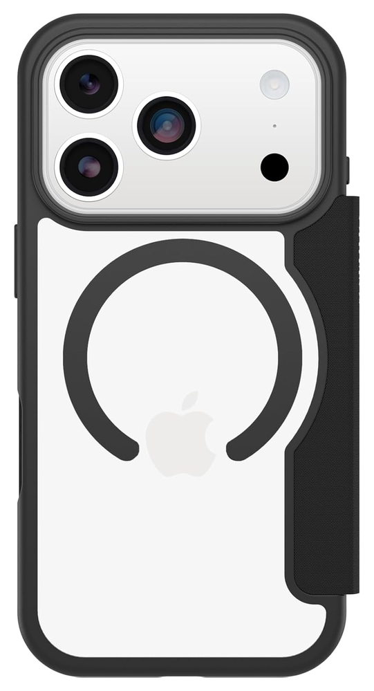 Otterbox OtterBox iPhone 17 Pro React Folio MagSafe bookcase (Transparent/Schwarz)