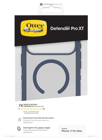 Otterbox OtterBox iPhone 17 Pro Max Defender Pro XT Hülle (Transparent/Blau)