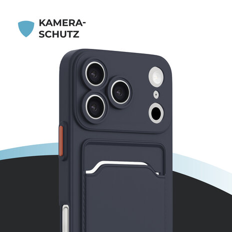 ShieldCase® ShieldCase iPhone 17 Pro Back Cover mit kartenfach (Dunkelblau) ShieldCase® ShieldCase iPhone 17 Pro Back Cover mit kartenfach (Dunkelblau)