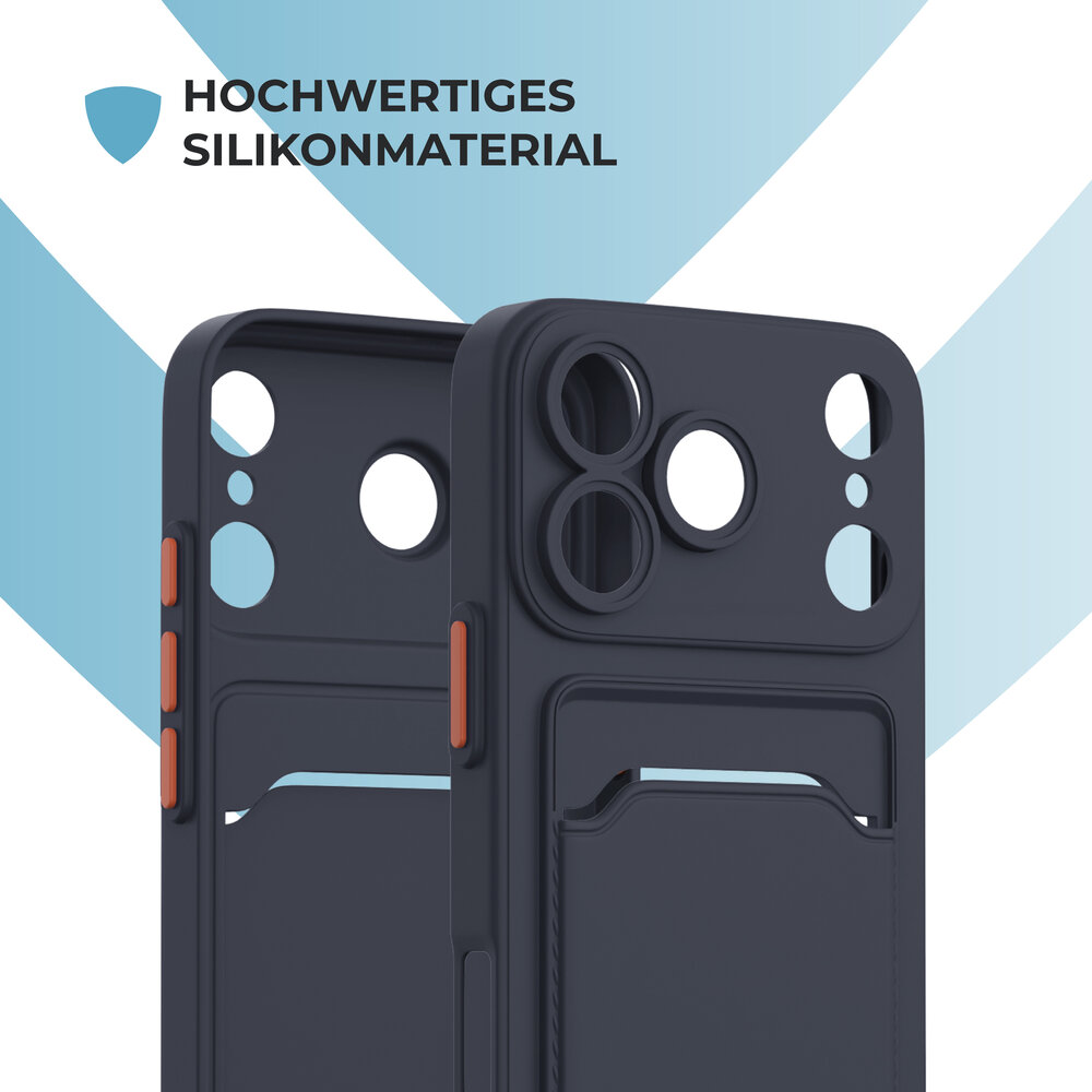 ShieldCase® ShieldCase iPhone 17 Pro Back Cover mit kartenfach (Dunkelblau) ShieldCase® ShieldCase iPhone 17 Pro Back Cover mit kartenfach (Dunkelblau)