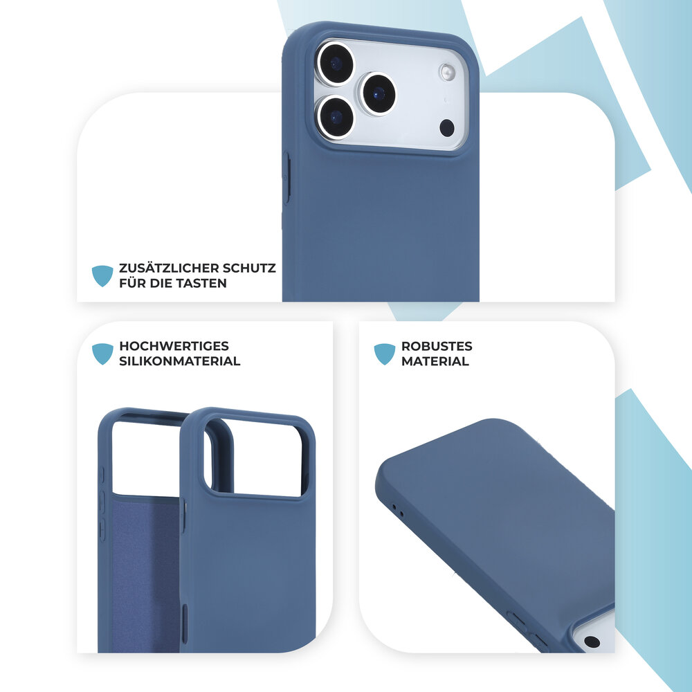 ShieldCase® ShieldCase iPhone 17 Pro Max Silikonhülle (Dunkelblau) ShieldCase® ShieldCase iPhone 17 Pro Max Silikonhülle (Dunkelblau)