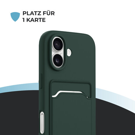ShieldCase® ShieldCase iPhone 17 Silikonhülle mit Kartenfach (Dunkelgrün) ShieldCase® ShieldCase iPhone 17 Silikonhülle mit Kartenfach (Dunkelgrün)