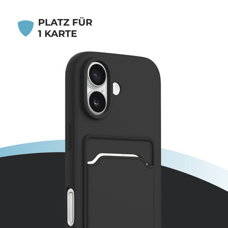 ShieldCase® ShieldCase iPhone 17 Silikonhülle mit Kartenfach (Schwarz) ShieldCase® ShieldCase iPhone 17 Silikonhülle mit Kartenfach (Schwarz)