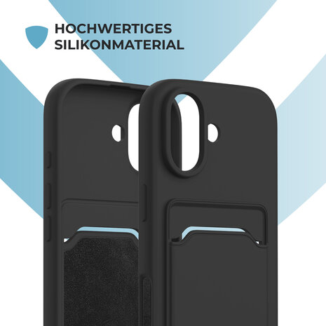 ShieldCase® ShieldCase iPhone 17 Silikonhülle mit Kartenfach (Schwarz) ShieldCase® ShieldCase iPhone 17 Silikonhülle mit Kartenfach (Schwarz)