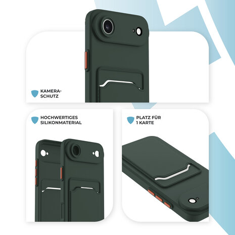 ShieldCase® ShieldCase iPhone Air Back Cover mit Kartenfach (Dunkelgrün) ShieldCase® ShieldCase iPhone Air Back Cover mit Kartenfach (Dunkelgrün)