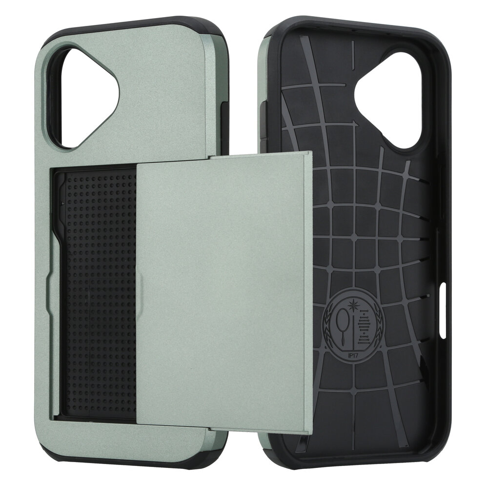 ShieldCase® ShieldCase iPhone 17 Kartenhülle mit Schiebefach (Dunkelgrün) ShieldCase® ShieldCase iPhone 17 Kartenhülle mit Schiebefach (Dunkelgrün)