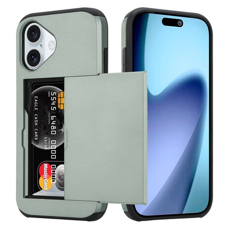 ShieldCase® ShieldCase iPhone 17 Kartenhülle mit Schiebefach (Dunkelgrün) ShieldCase® ShieldCase iPhone 17 Kartenhülle mit Schiebefach (Dunkelgrün)