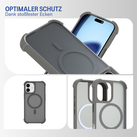 Coverzs Coverzs iPhone 17 Matte Shockhülle mit MagSafe (Grau) Coverzs Coverzs iPhone 17 Matte Shockhülle mit MagSafe (Grau)