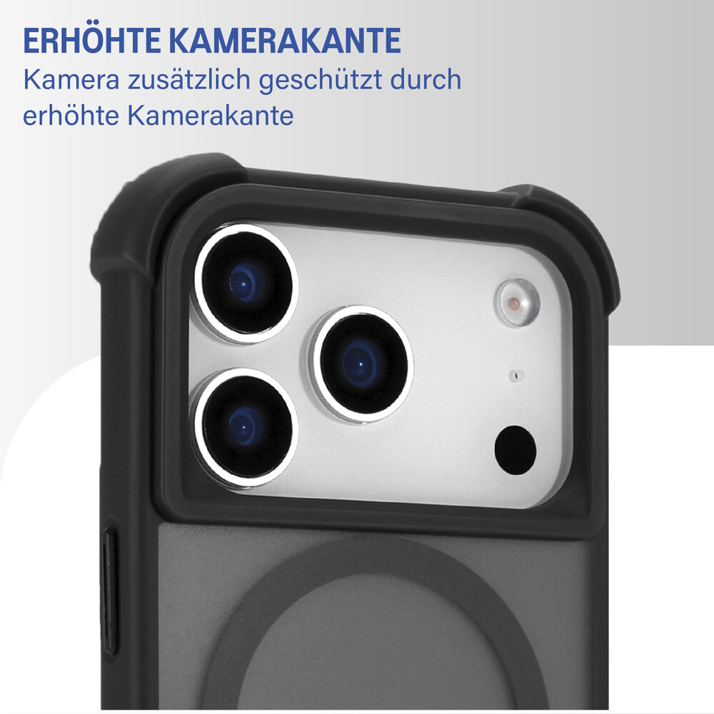 Coverzs Coverzs iPhone 17 Pro mattes Shock-Hülle (Schwarz) Coverzs Coverzs iPhone 17 Pro mattes Shock-Hülle (Schwarz)