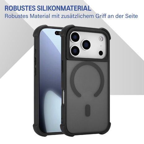 Coverzs Coverzs iPhone 17 Pro mattes Shock-Hülle (Schwarz) Coverzs Coverzs iPhone 17 Pro mattes Shock-Hülle (Schwarz)
