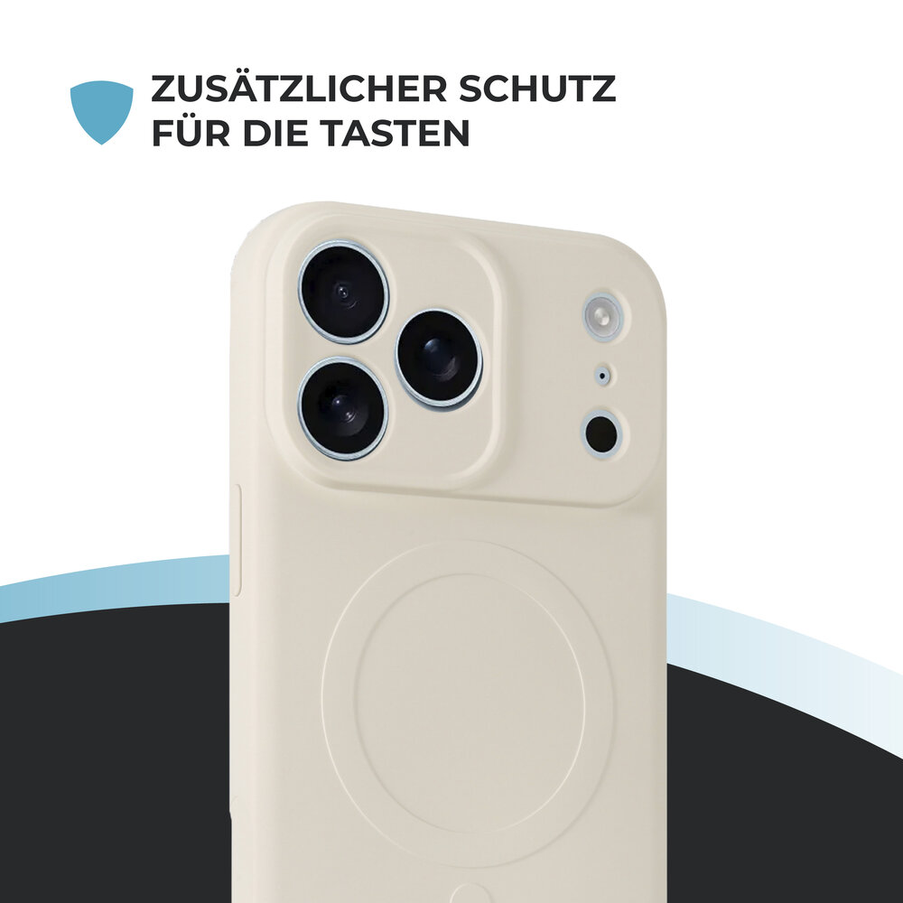 ShieldCase® ShieldCase iPhone 17 Pro Max Silikon MagSafe Back Cover (Beige) ShieldCase® ShieldCase iPhone 17 Pro Max Silikon MagSafe Back Cover (Beige)