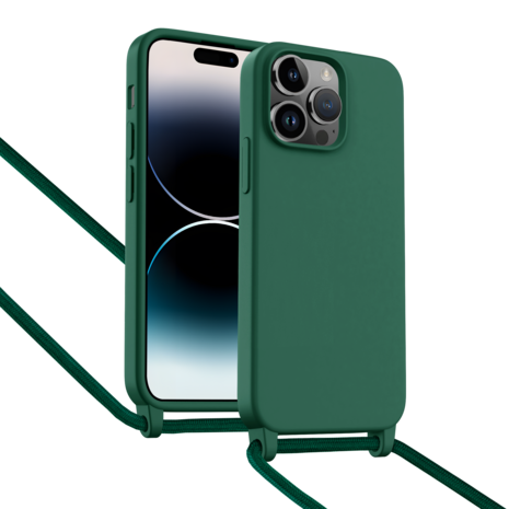 ShieldCase® ShieldCase iPhone 14 Pro Max Hülle mit Band (Dunkelgrün)