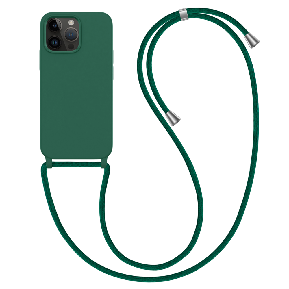 ShieldCase® ShieldCase iPhone 14 Pro Max Hülle mit Band (Dunkelgrün)