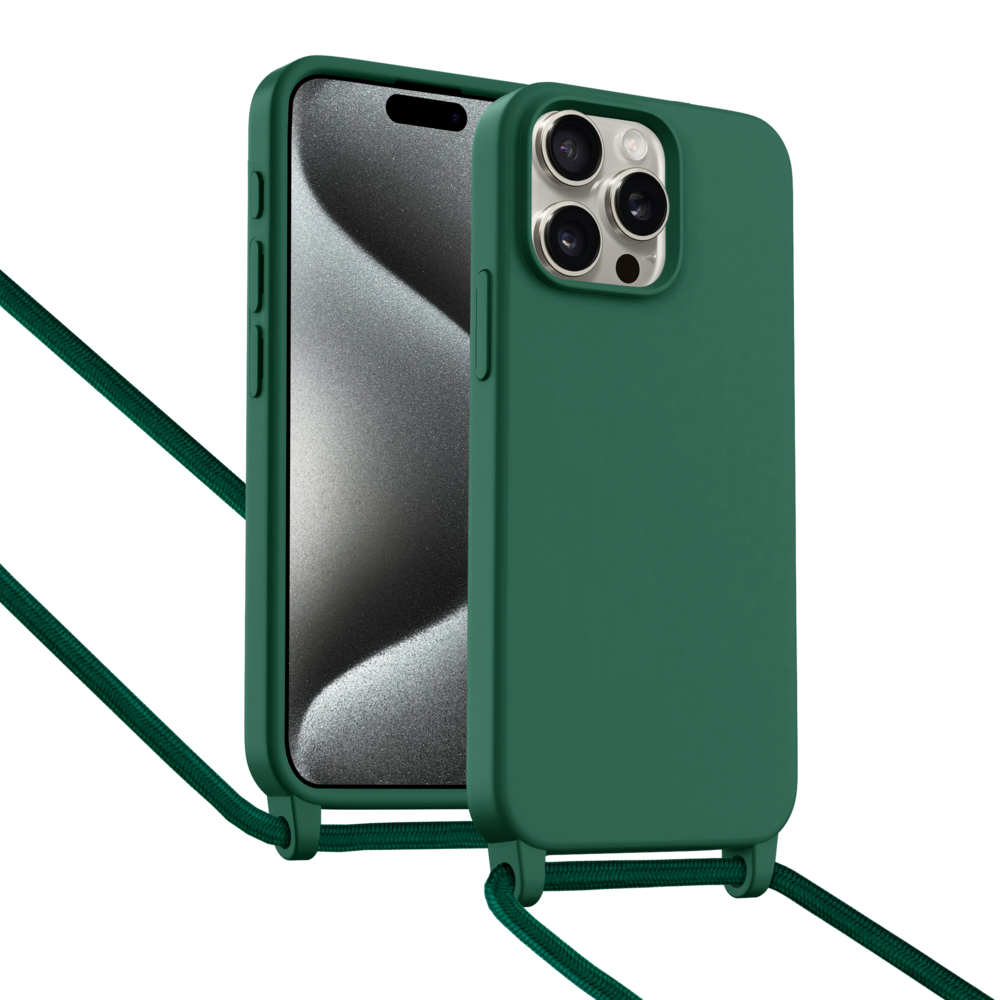 ShieldCase® ShieldCase iPhone 15 Pro Max Hülle mit Band (Dunkelgrün) ShieldCase® ShieldCase iPhone 15 Pro Max Hülle mit Band (Dunkelgrün)