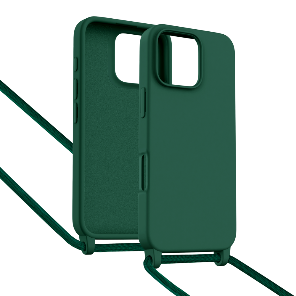 ShieldCase® ShieldCase iPhone 16 Pro Max Hülle mit Band (Dunkelgrün)