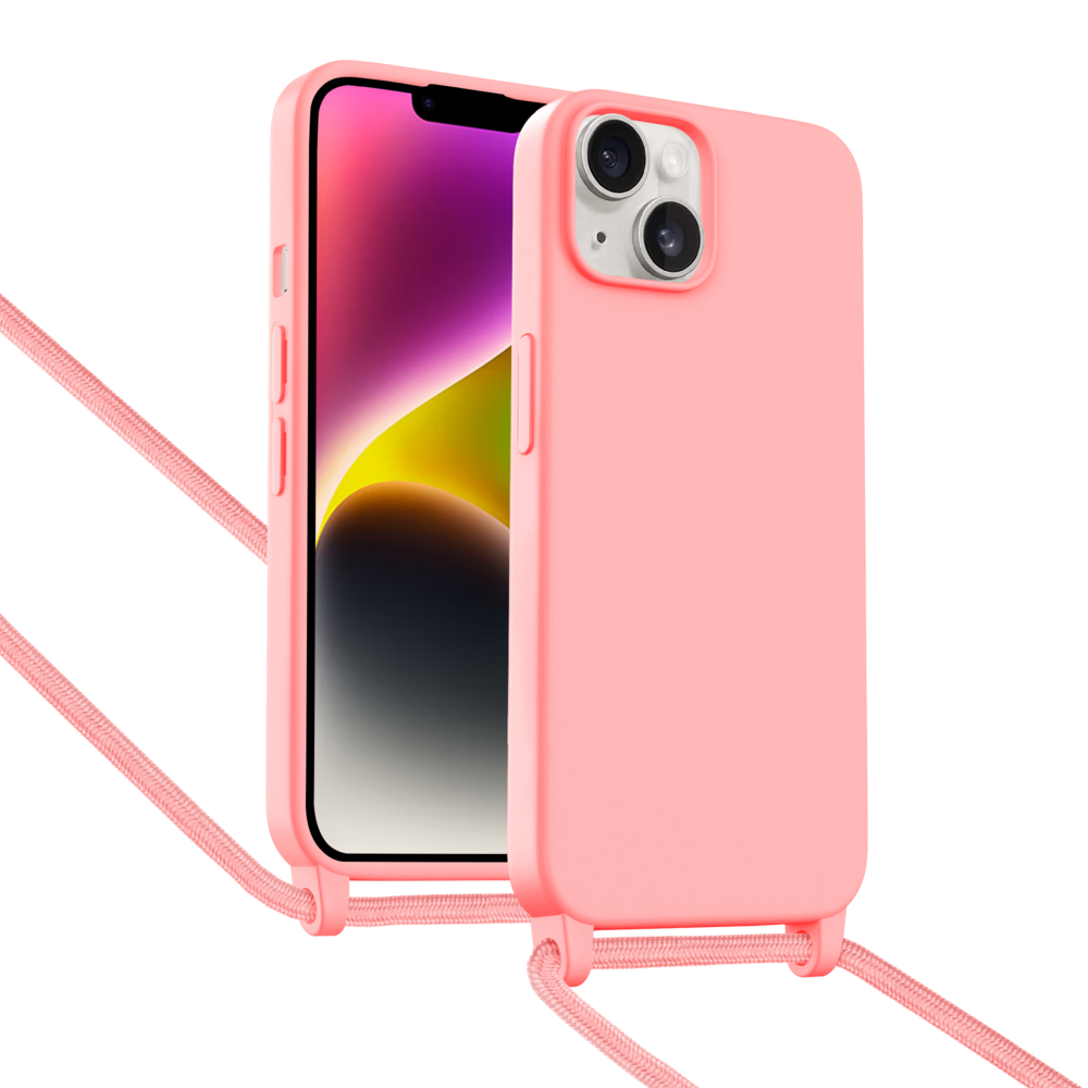 ShieldCase® ShieldCase iPhone 14 Hülle mit Band (Rosa) ShieldCase® ShieldCase iPhone 14 Hülle mit Band (Rosa)