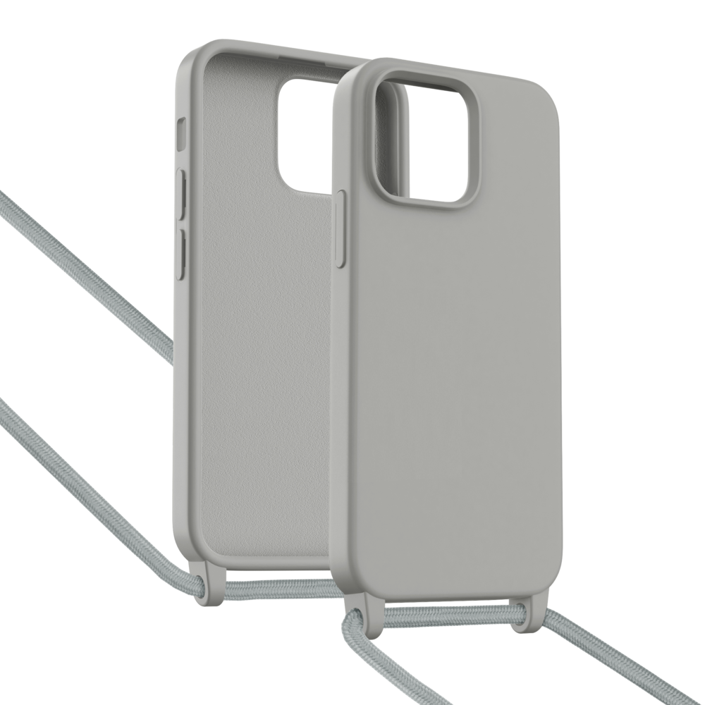 ShieldCase® ShieldCase iPhone 14 Pro Hülle mit Band (Grau) ShieldCase® ShieldCase iPhone 14 Pro Hülle mit Band (Grau)