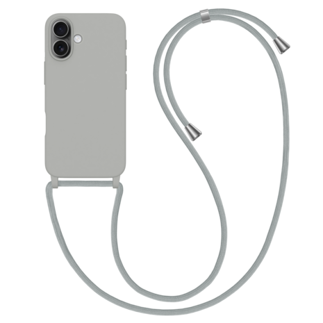 ShieldCase® ShieldCase iPhone 16 Hülle mit Band (Grau) ShieldCase® ShieldCase iPhone 16 Hülle mit Band (Grau)