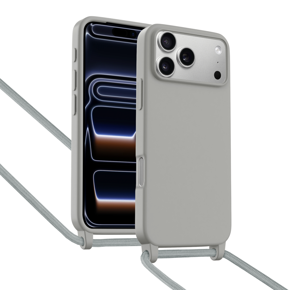 ShieldCase® ShieldCase iPhone 17 Pro Max Hülle mit Band (Grau) ShieldCase® ShieldCase iPhone 17 Pro Max Hülle mit Band (Grau)