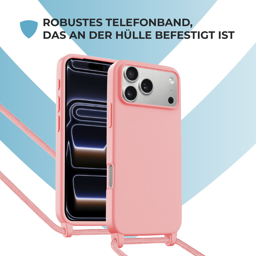 ShieldCase® ShieldCase iPhone 17 Pro Max Hülle mit Band (Rosa) ShieldCase® ShieldCase iPhone 17 Pro Max Hülle mit Band (Rosa)