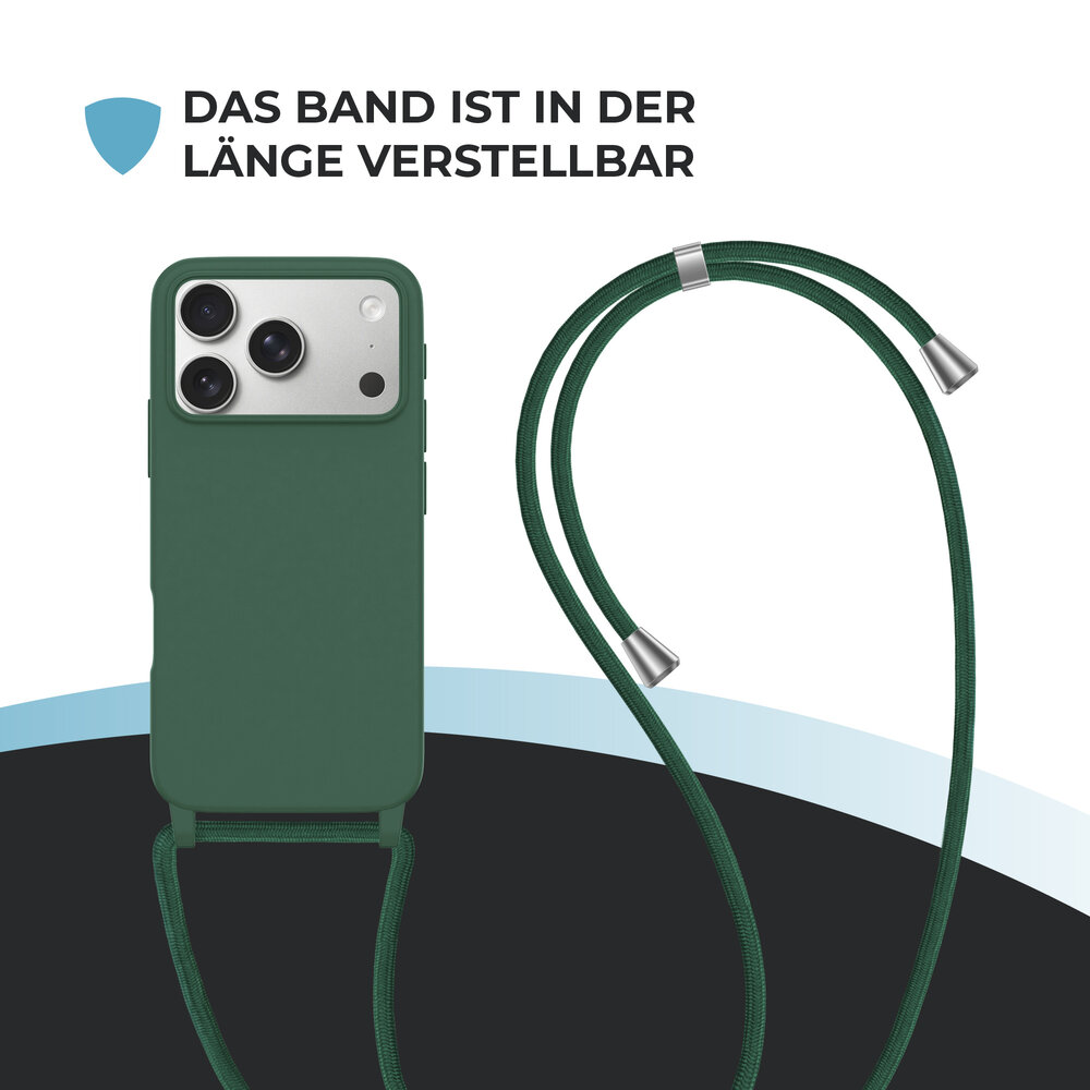 ShieldCase® ShieldCase iPhone 17 Pro Max Hülle mit Band (Dunkelgrün) ShieldCase® ShieldCase iPhone 17 Pro Max Hülle mit Band (Dunkelgrün)